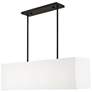 Thumbnail4 of Summit 36"W Black Linear Pendant Light with Off-White Shade more views