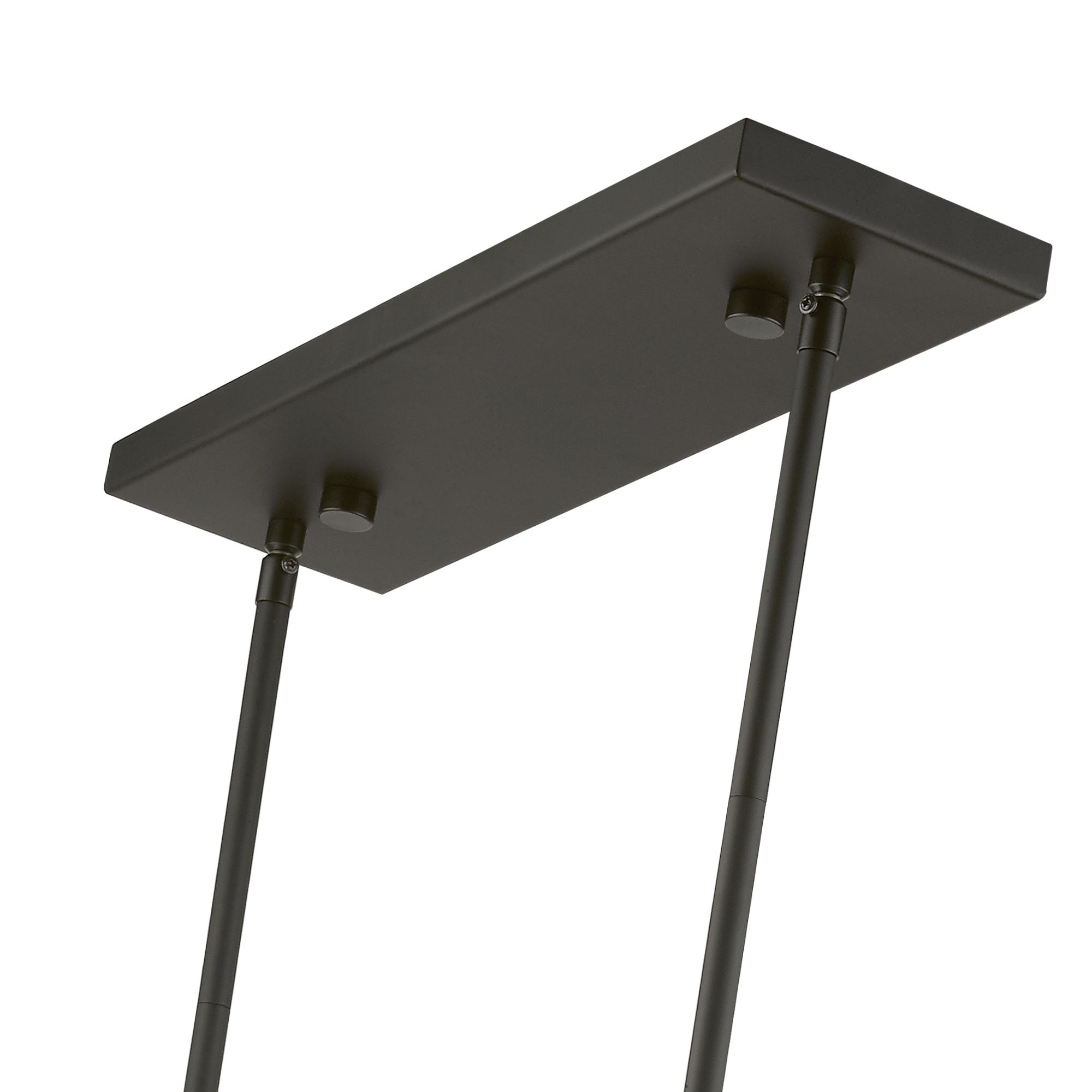 Summit 36"W Black Linear Pendant Light with Off-White Shade