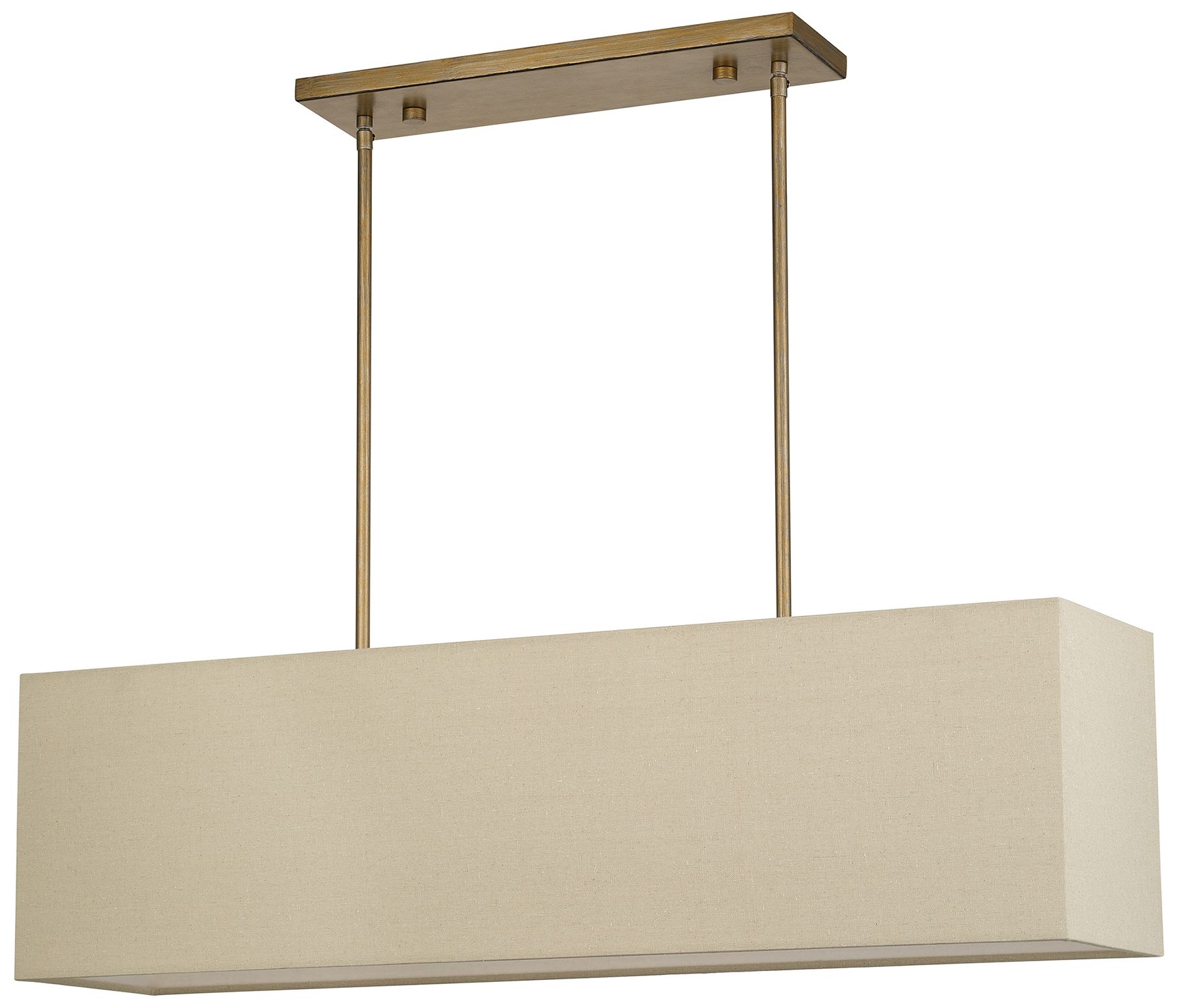 Image 3 Summit 4 Light Antique Gold Leaf Large Linear Chandelier more views