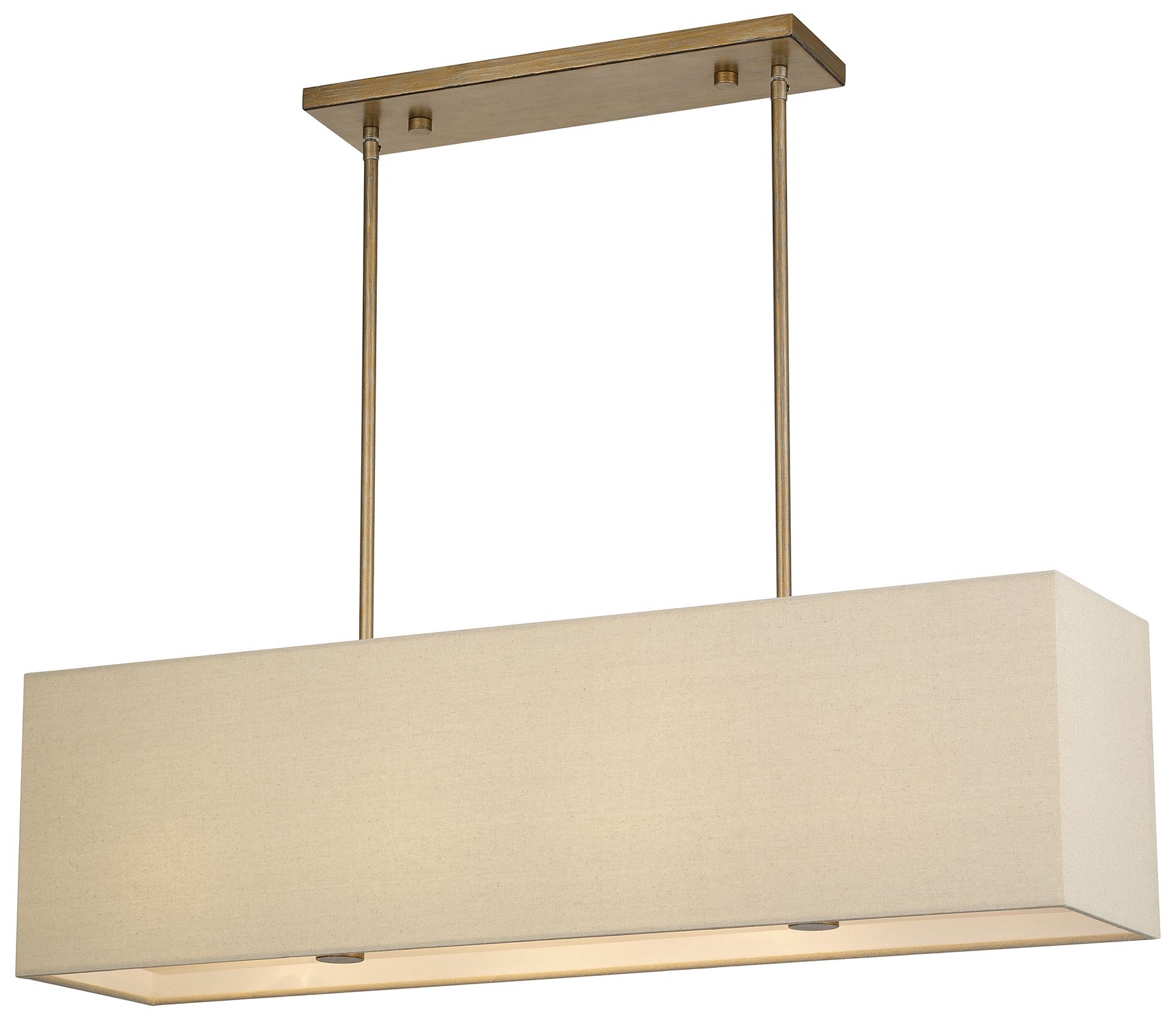 Image 5 Summit 4 Light Antique Gold Leaf Large Linear Chandelier more views