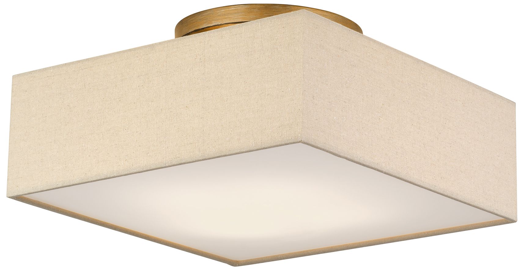 Summit 4 Light Antique Gold Leaf Semi-Flush