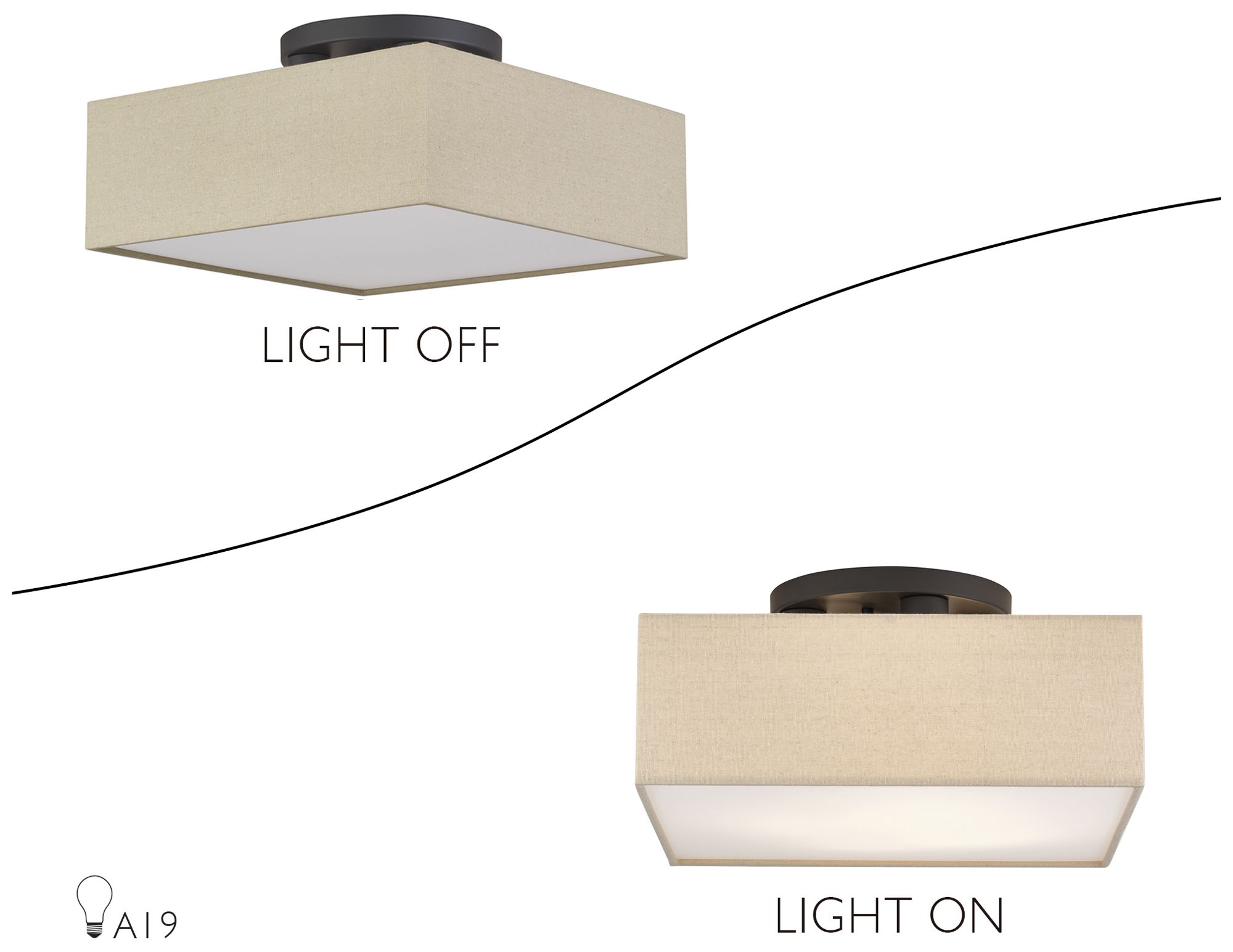 Summit 4 Light Bronze Large Semi-Flush