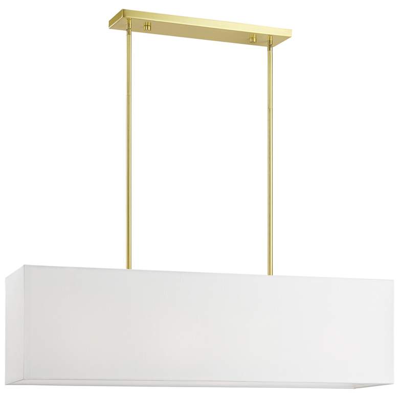 Image 1 Summit 4 Light Satin Brass Linear Chandelier