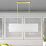 Thumbnail1 of Summit 4 Light Satin Brass Linear Chandelier