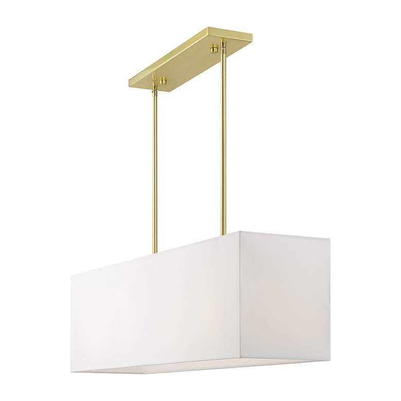 Image 6 Summit 4 Light Satin Brass Linear Chandelier more views