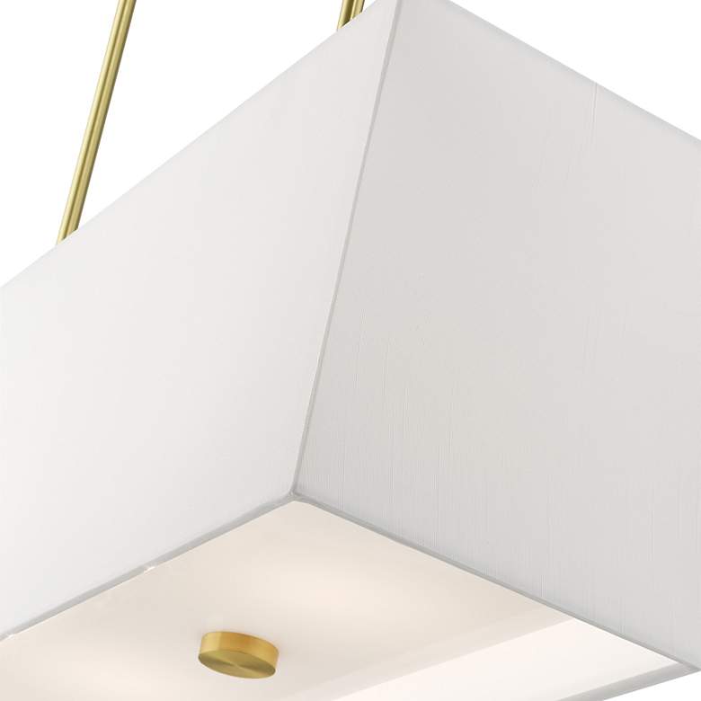 Image 7 Summit 4 Light Satin Brass Linear Chandelier more views