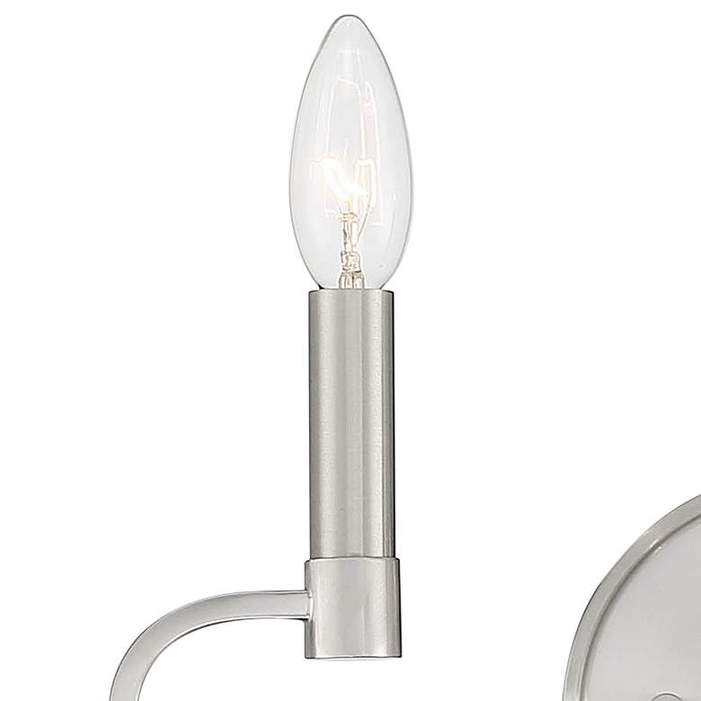 Image 2 Summit 6 1/2" High Brushed Nickel Metal 2-Light Wall Sconce more views
