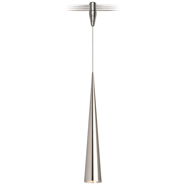 Image 1 Summit Grande 4" Wide Satin Nickel Monorail Mini Pendant