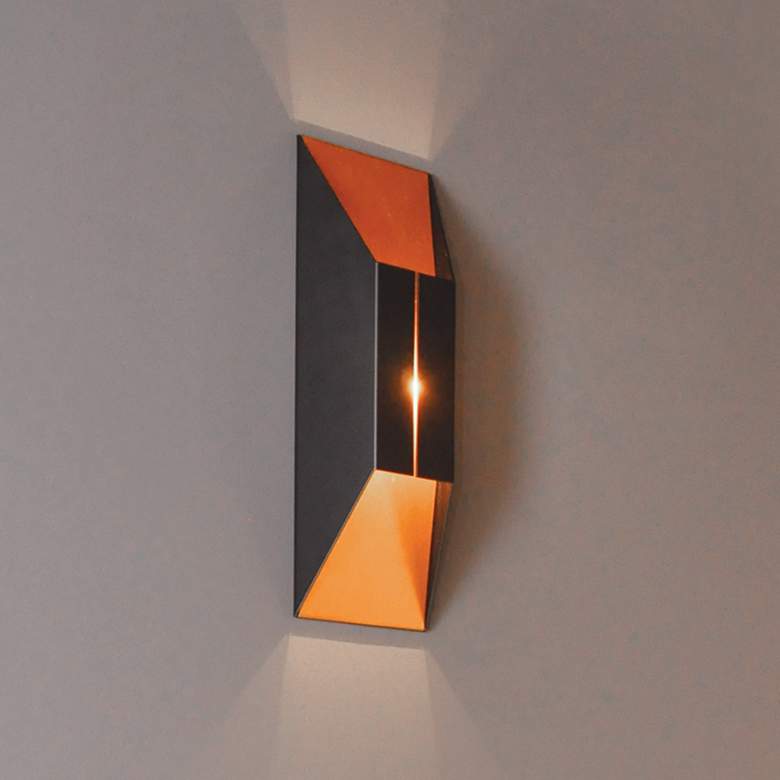 Image 1 Summit LED Sconce - 120V - Black/Gold
