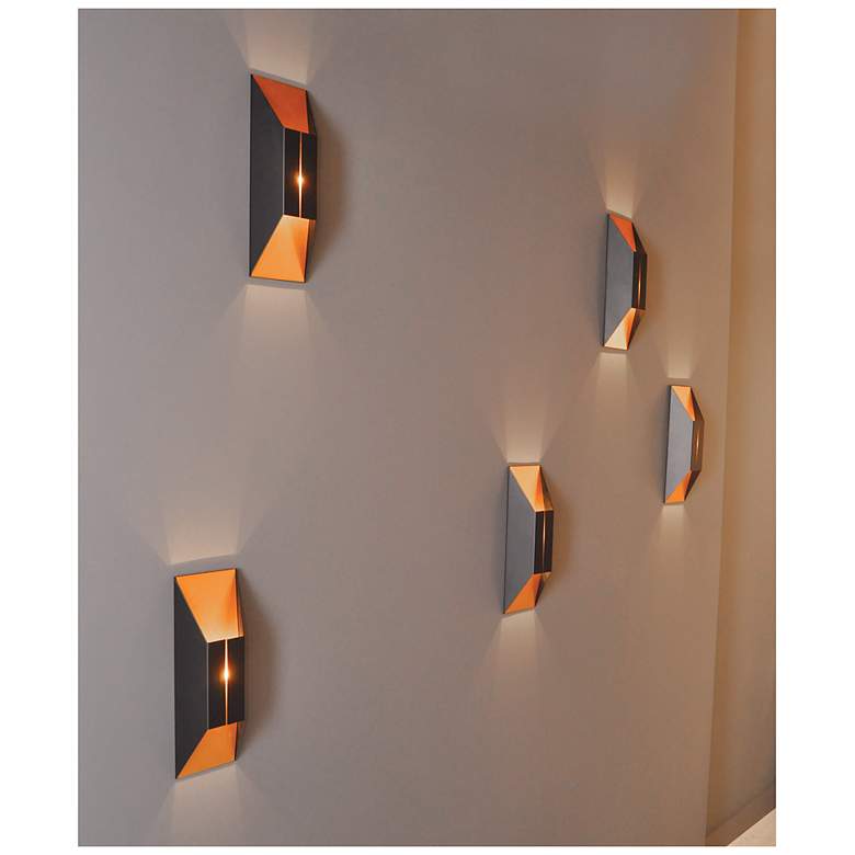 Image 3 Summit LED Sconce - 120V - Black/Gold more views