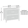 Summit Station 34"W Laurel Oak 2-Drawer Lateral File Cabinet