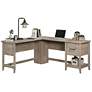 5_Summit Station 58 1/2"W Laurel Oak 1-Drawer L-Shaped Desk more views