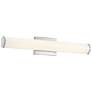 2_Summit - Vanity - 24" - Brushed Steel - White Acrylic