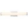 3_Summit - Vanity - 24" - Brushed Steel - White Acrylic more views