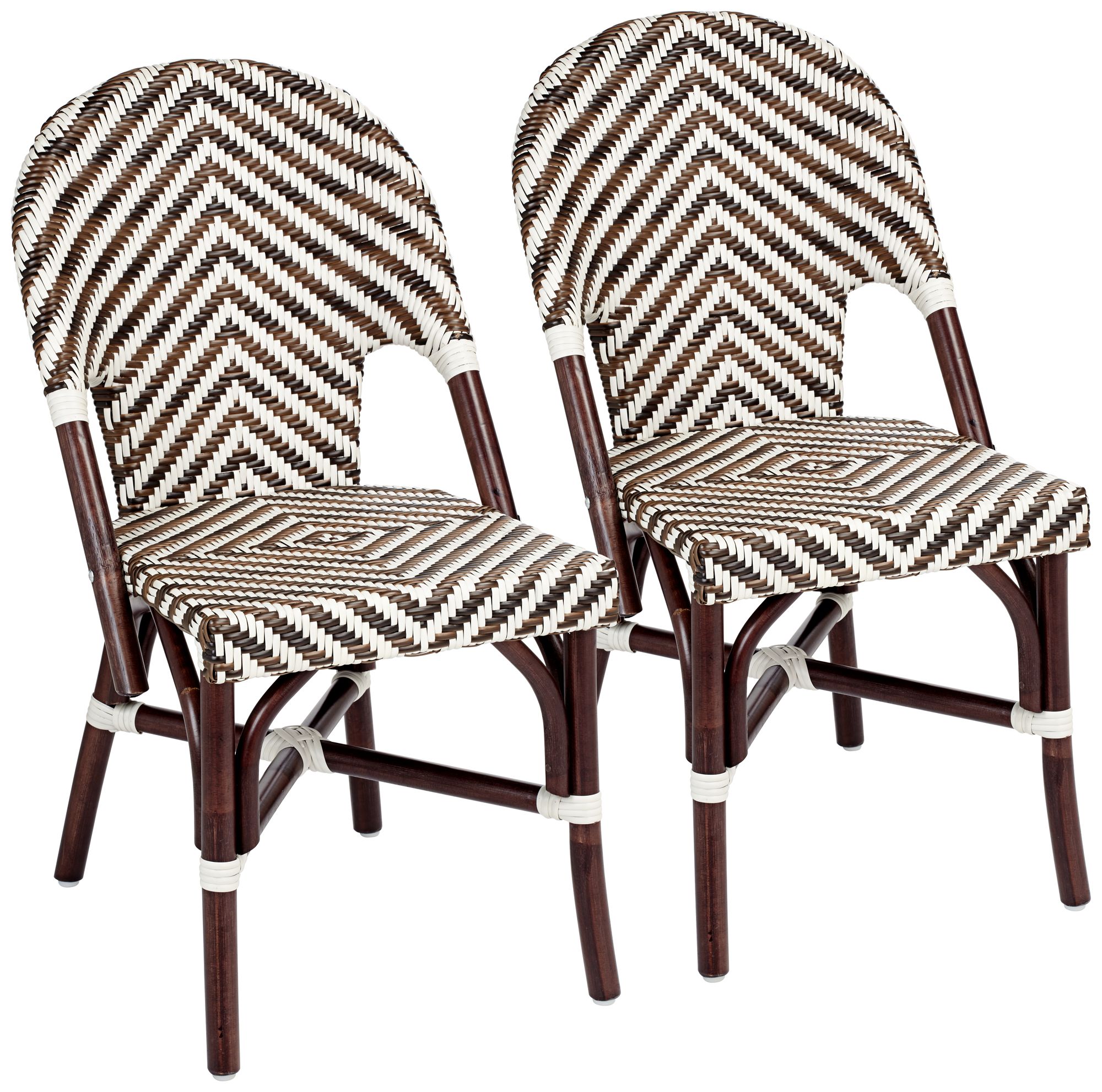 Sumner Woven Rattan Dining Side Chair Set of 2
