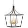 Sumpter 22" Wide Bronze and Gold 8-Light Chandelier