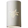 Sun Dagger 13.75" High Bisque Large Cylinder Outdoor LED Wall Sconce