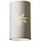 Sun Dagger 13.75" High Bisque Large Cylinder Outdoor Wall Sconce
