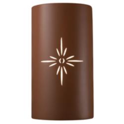 Sun Dagger 13.75&quot; High Canyon Clay Large Cylinder LED Wall Sconce
