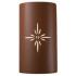 Sun Dagger 13.75" High Canyon Clay Large Cylinder LED Wall Sconce