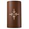 Sun Dagger 13.75" High Canyon Clay Large Cylinder Outdoor LED Wall Sco