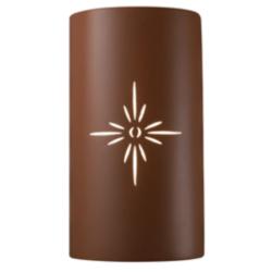 Sun Dagger 13.75&quot; High Canyon Clay Large Cylinder Outdoor Wall Sconce