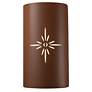Sun Dagger 13.75" High Canyon Clay Large Cylinder Outdoor Wall Sconce