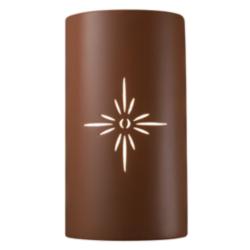 Sun Dagger 13.75&quot; High Canyon Clay Large Cylinder Wall Sconce