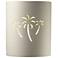 Sun Dagger 9.25" Open Bisque Small Cylinder Palm Tree Outdoor Wall Sco