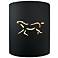 Sun Dagger 9.25" Open Carbon Matte Black Small Cylinder Horse Wall Sco