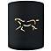 Sun Dagger 9.25" Open Gloss Black Small Cylinder Horse Wall Sconce