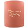 Sun Dagger 9.25" Open Gloss Blush Small Cylinder Horse Outdoor Wall Sc