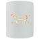 Sun Dagger 9.25" Open Gloss White Small Cylinder Horse Outdoor Wall Sc