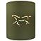 Sun Dagger 9.25" Open Matte Green Small Cylinder Horse Outdoor Wall Sc