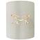 Sun Dagger 9.25" Open White Crackle Small Cylinder Horse Wall Sconce