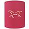 Sun Dagger 9.25"H Open Cerise Small Cylinder Horse Outdoor LED Wall Sc