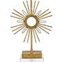 Sun King Distressed Gold Sunburst-Shaped Metal Table Lamp