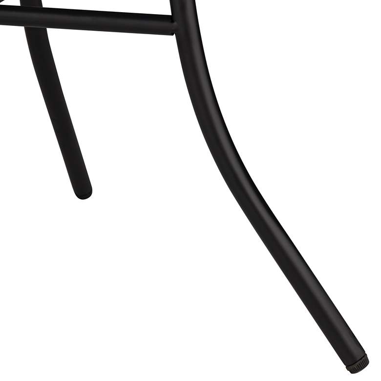 Image 7 Sun Mosaic Black and White Iron Outdoor Accent Table more views