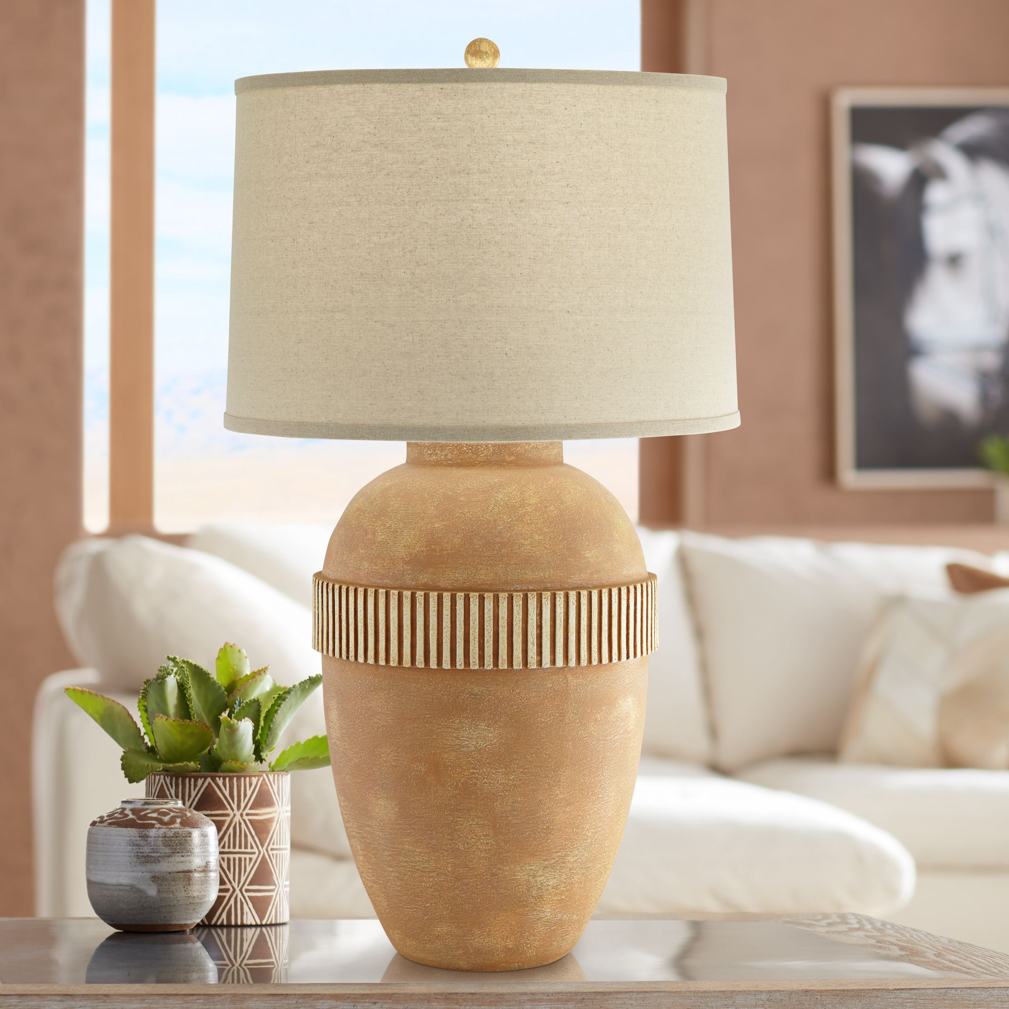 terracotta table lamp