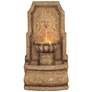 Sun Villa Faux Stone 37"H Outdoor Fountain with LED Lights in scene