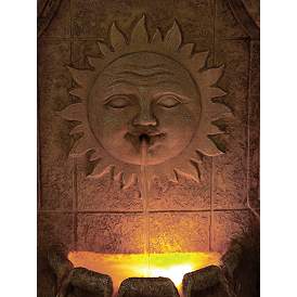 Image5 of Sun Villa Faux Stone 37"H Outdoor Fountain with LED Lights more views