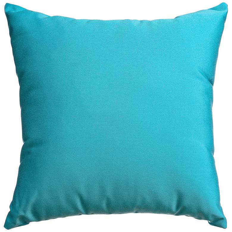 Image 1 Sunbrella Aruba Blue 20 inch Square Outdoor Decorative Pillow