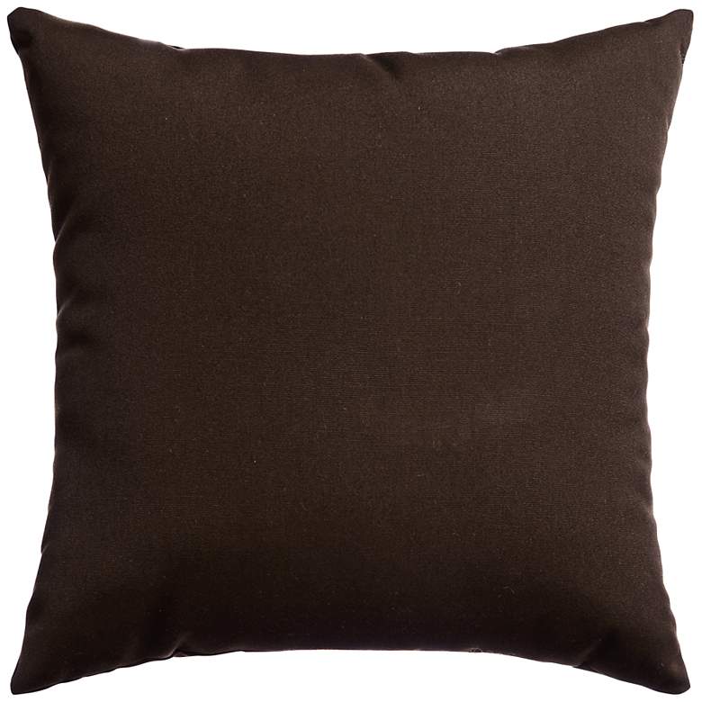 Image 1 Sunbrella® Bay Brown 18" Square Indoor-Outdoor Pillow