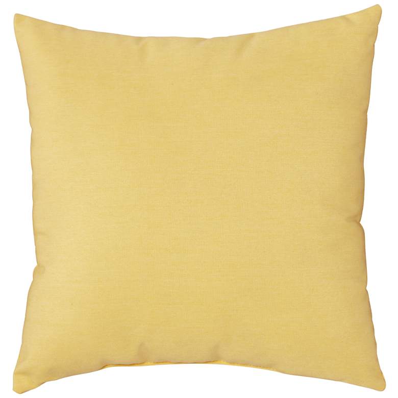 Image 1 Sunbrella Buttercup Canvas 18 inch Square Indoor-Outdoor Pillow