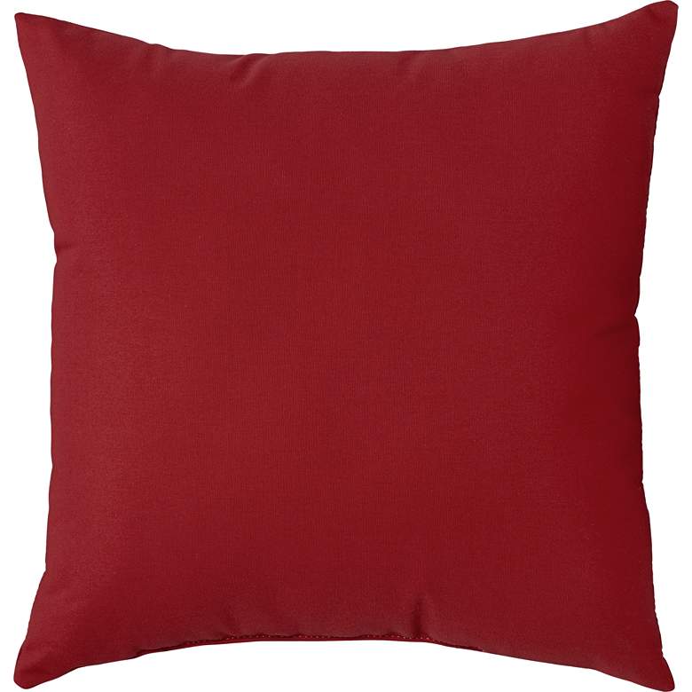 Image 1 Sunbrella Jockey Red Canvas 18 inch Square Indoor-Outdoor Pillow