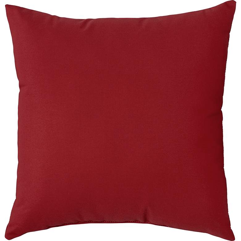 Image 1 Sunbrella Jockey Red Canvas 18" Square Indoor-Outdoor Pillow