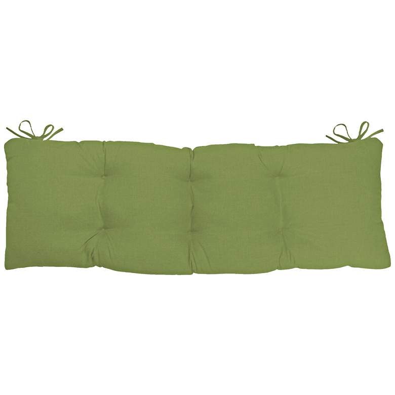 Image 1 Sunbrella Kali Canvas Ginkgo 45" Wide Tufted Bench Cushion