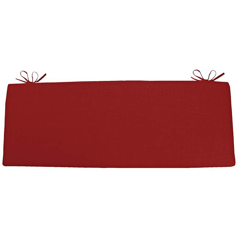Image 1 Sunbrella Kali Canvas Jockey Red 45 inch Wide Bench Cushion