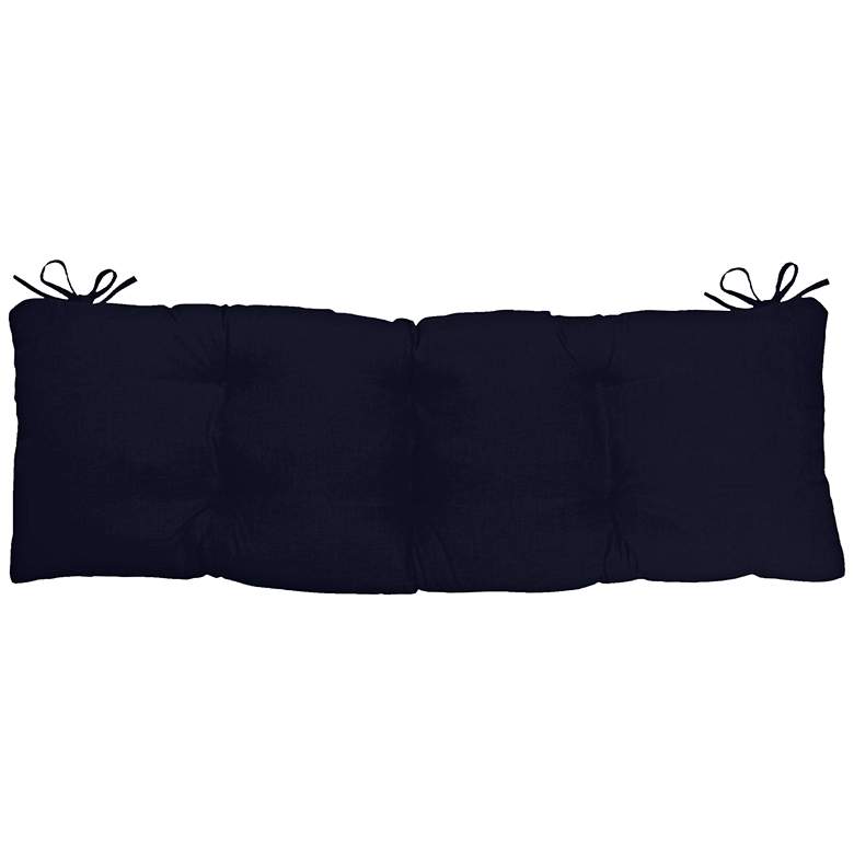Image 1 Sunbrella Kali Canvas Navy 45" Wide Tufted Bench Cushion