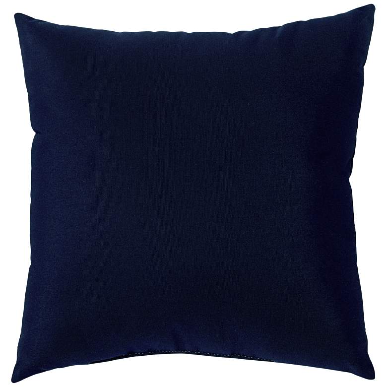 Image 1 Sunbrella Navy Blue Canvas 18" Square Indoor-Outdoor Pillow